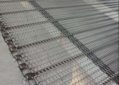 Pizza Oven Stainless Steel Chain Mesh Conveyor Belt Baked Food Customizable