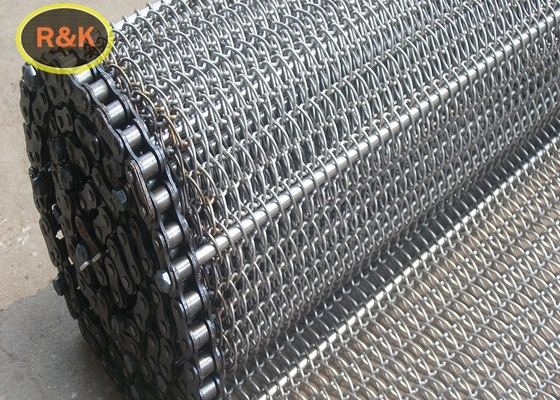 SUS304 / SUS316 Stainless Steel Chain Link Spiral Wire Mesh Belt For Food Transportation Or Freezing / Drying