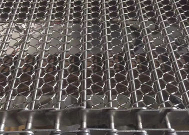 Water Bottle Conveying Metal Chain Wire Mesh Conveyor Belt