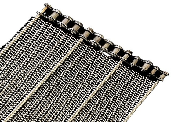 食品等級の金属1000mm*10mのチェーン網のコンベヤー ベルト ワイヤー直径0.8-4mm