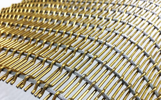 カーテンウォールを構築するための注文の広いステンレス鋼の銅線の装飾的な金属メッシュ