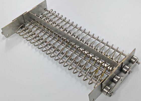 304 316 316L 食品級 不鋼 炭素 鋼 螺旋 チェーンリンク オーブン 焼物 ワイヤー メッシュ ベルト コンベア ベルト