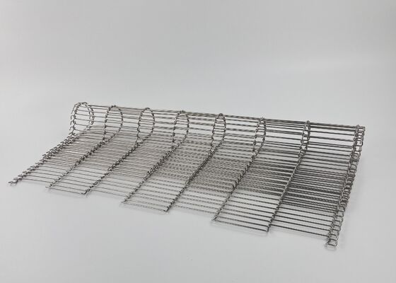304 ステンレス鋼のパンを焼くための平らな屈曲金網のコンベヤー ベルト