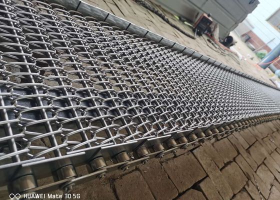 土の処置機械4mmワイヤー チェーン コンベヤ ベルト304のステンレス鋼